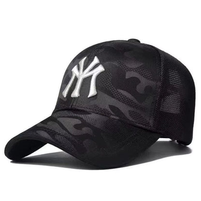 Trendy Camouflage Baseball Cap with Letter Embroidery – Adjustable Spring and Autumn Sunscreen Hat for Outdoor Style