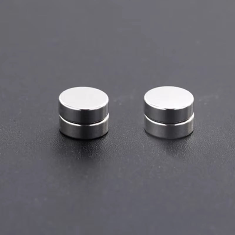 3 Pairs Crystal Strong Magnetic Ear Stud Clip Earrings for Men and Women Punk round Zircon Magnet Earrings Non Piercing Jewelry