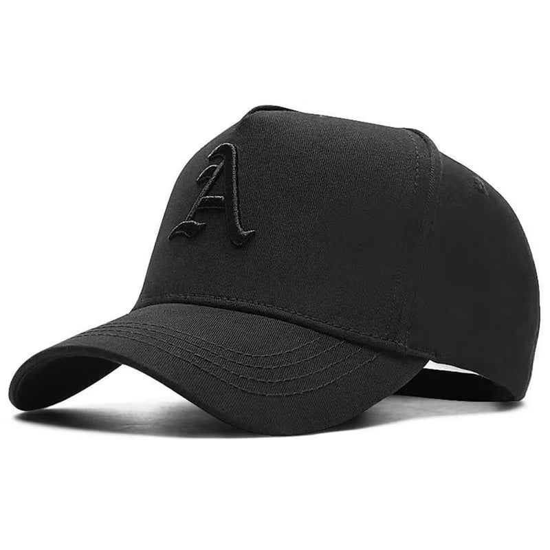 Summer Men's Baseball Cap – Embroidered "A" Snapback Hat, Adjustable Cotton Hip-Hop Trucker Cap for Sports & Sun Protection