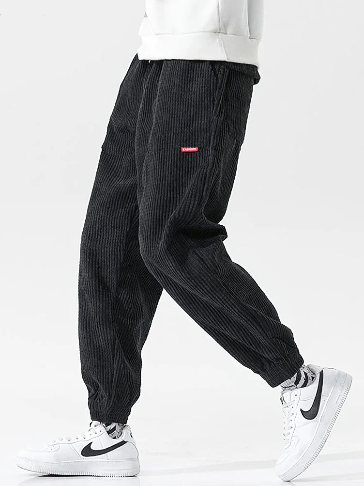 Men's Baggy Corduroy Sweatpants – Casual Autumn & Winter Joggers