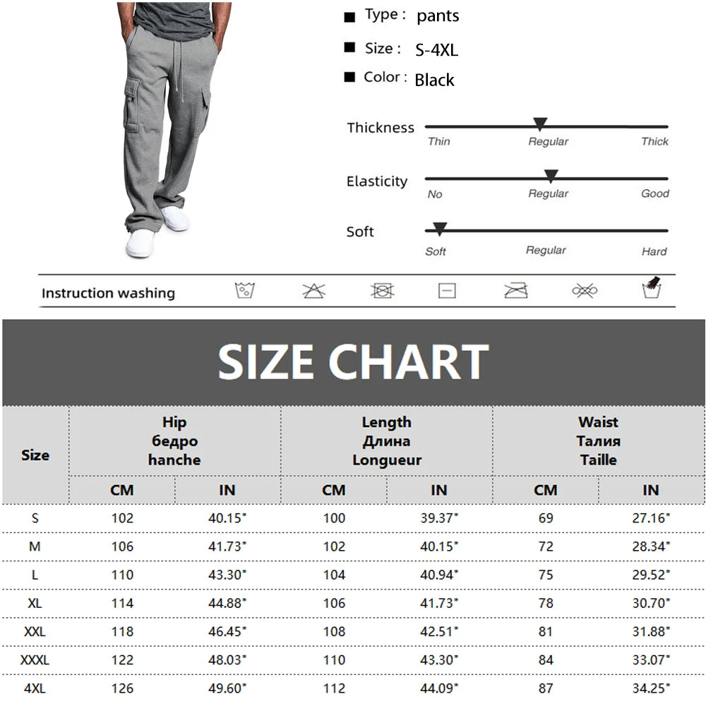 Men’s Straight Fit Sweatpants – Loose Fit Joggers for Sports & Streetwear