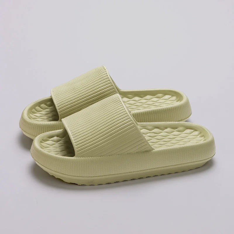 **Eva Thick Platform Cloud Slippers – Women's Soft Sole Pillow Slides, 2024 Summer Beach & Home Non-Slip Sandals**