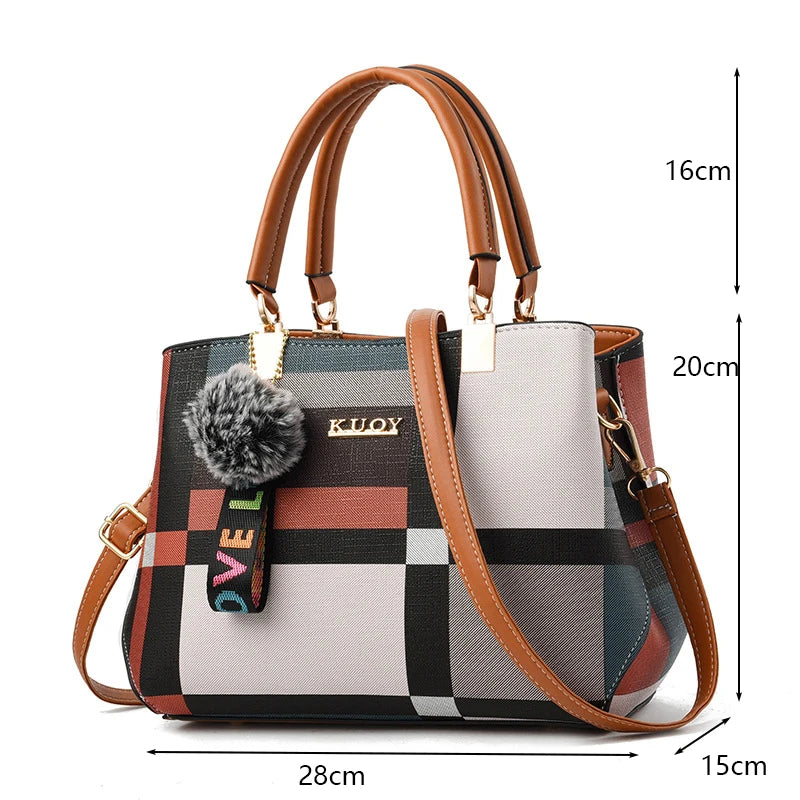 Title: PU Leather Crossbody Tote Bag – Luxury Large-Capacity Travel Handbag