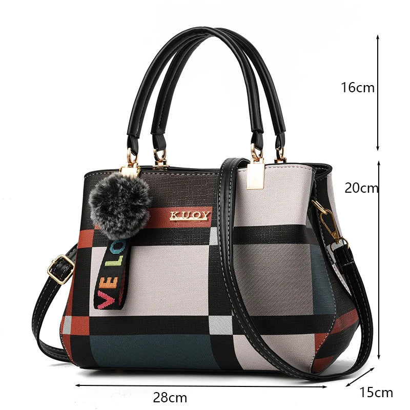 Title: PU Leather Crossbody Tote Bag – Luxury Large-Capacity Travel Handbag