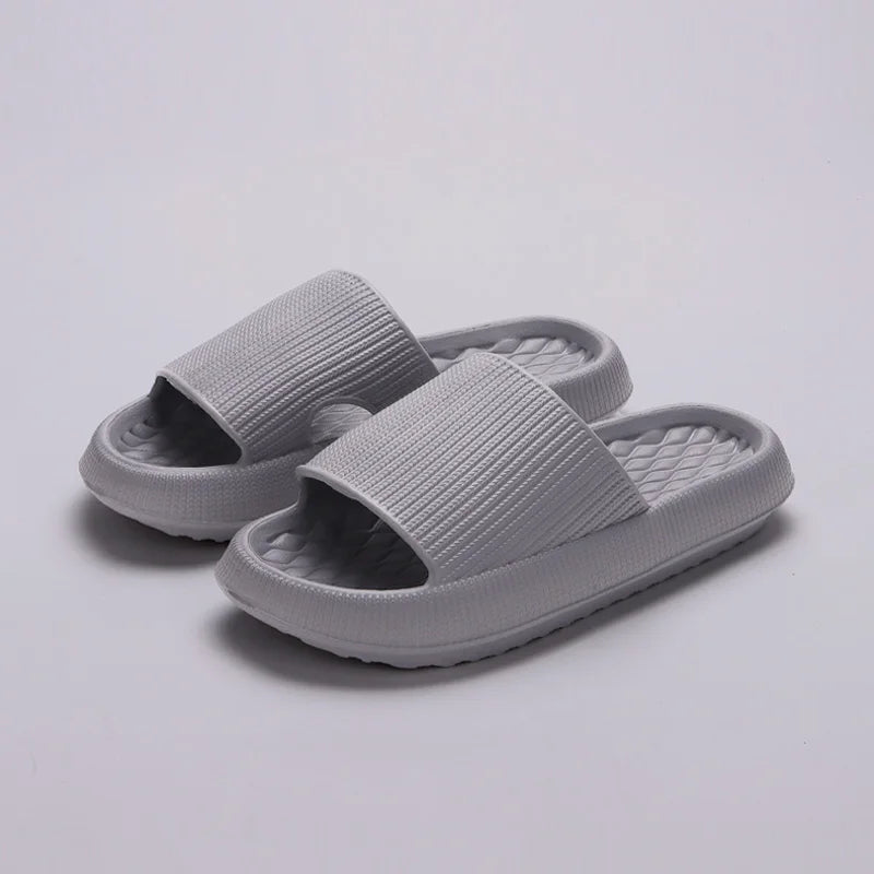 **Eva Thick Platform Cloud Slippers – Women's Soft Sole Pillow Slides, 2024 Summer Beach & Home Non-Slip Sandals**