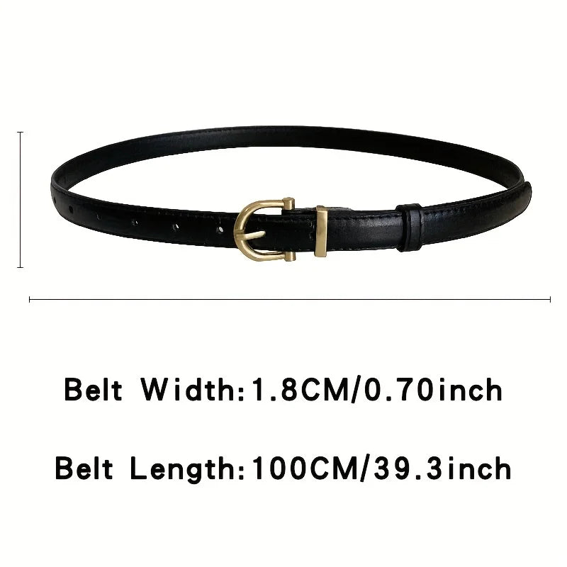 Men's Casual Vintage PU Leather Belt - Classic Oval Buckle, Perfect for Daily Wear, Parties, and Gifts