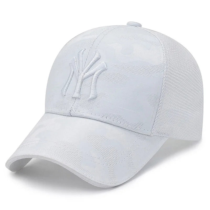 Trendy Camouflage Baseball Cap with Letter Embroidery – Adjustable Spring and Autumn Sunscreen Hat for Outdoor Style