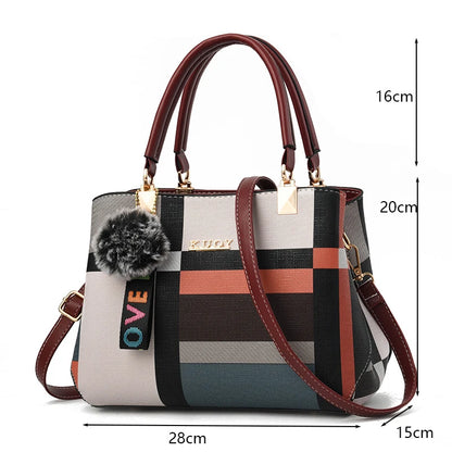 Title: PU Leather Crossbody Tote Bag – Luxury Large-Capacity Travel Handbag