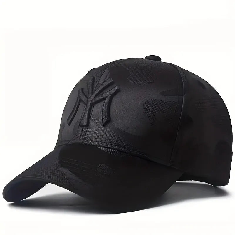 Trendy Camouflage Baseball Cap with Letter Embroidery – Adjustable Spring and Autumn Sunscreen Hat for Outdoor Style