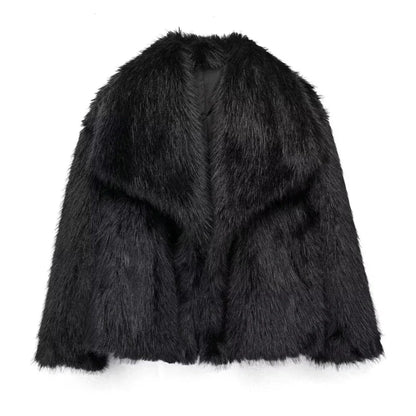 TRAF 2024 Winter Faux Fur Coat – Plush & Fluffy Women’s Outerwear