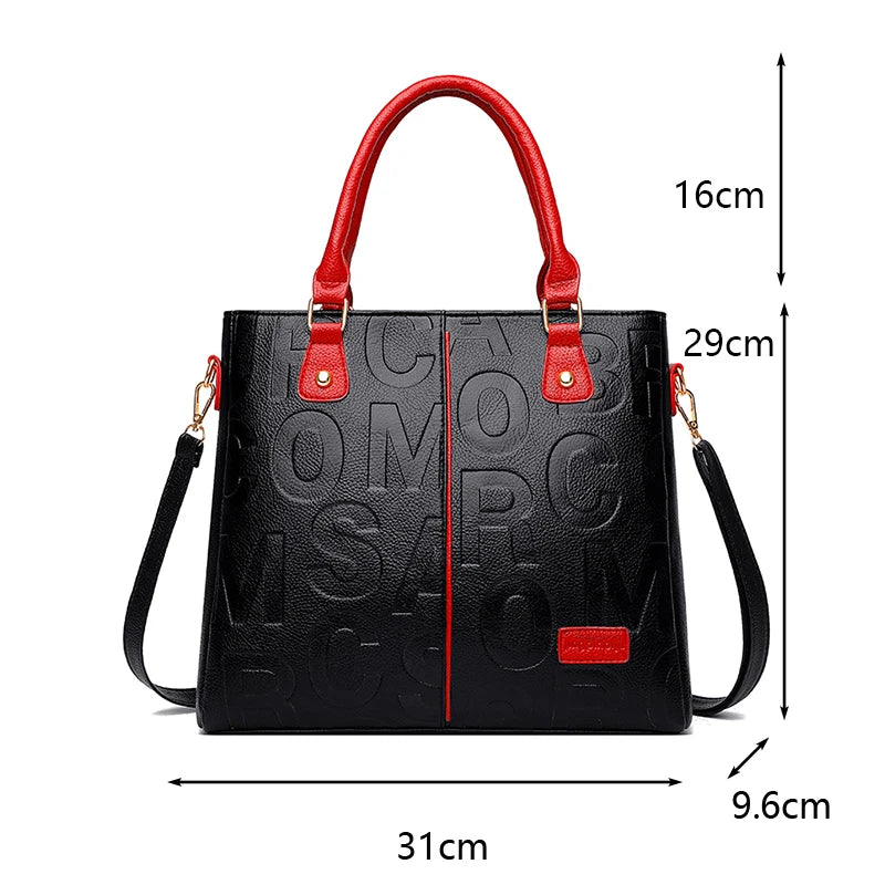 Title: PU Leather Crossbody Tote Bag – Luxury Large-Capacity Travel Handbag