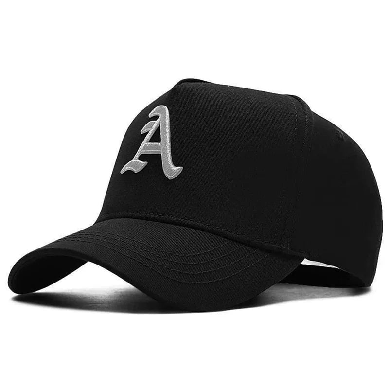 Summer Men's Baseball Cap – Embroidered "A" Snapback Hat, Adjustable Cotton Hip-Hop Trucker Cap for Sports & Sun Protection