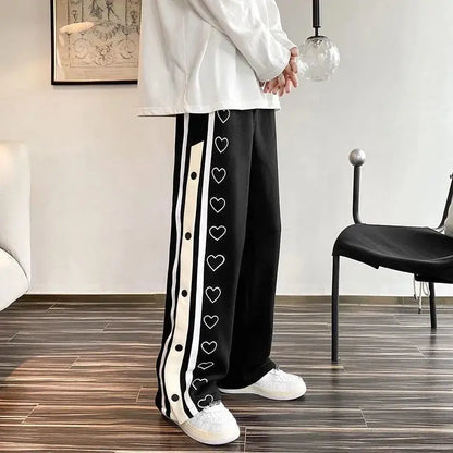 Harajuku Wide Leg Sweatpants – Oversized Streetwear Baggy Pants for Men & Women