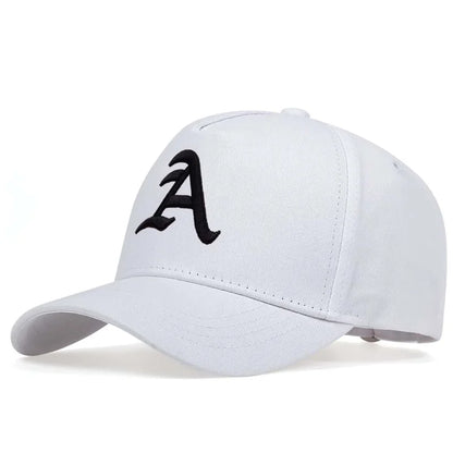 Summer Men's Baseball Cap – Embroidered "A" Snapback Hat, Adjustable Cotton Hip-Hop Trucker Cap for Sports & Sun Protection