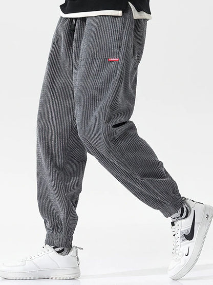 Men's Baggy Corduroy Sweatpants – Casual Autumn & Winter Joggers