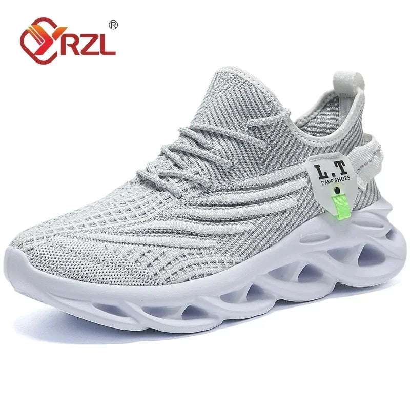 Men's Black Running Shoes - Casual Sneakers with Breathable Mesh & Shock-Absorption, Women's Lightweight Tennis for Outdoor Jogging