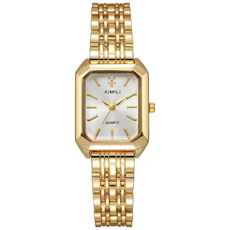 2025 Hot Brand Stainless Steel Strap Watch - Women's Luxury Quartz Wristwatch, Student Fashion, Simple Square Design