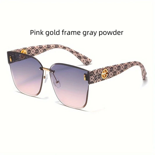 "2024 Luxury Gradient Sunglasses for Women – High-End Oversized Frame | UV400 Protection | Face-Shaping Designer Shades | Fashionable Large Lens Cat-Eye/Pilot Sunglasses