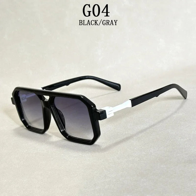 2024 Vintage Fashion Sun Protection Sunglasses – Square Retro Shades for Men & Women, Trendy Gafas De Sol.