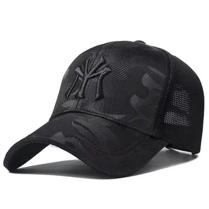 Trendy Camouflage Baseball Cap with Letter Embroidery – Adjustable Spring and Autumn Sunscreen Hat for Outdoor Style