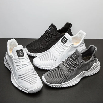 Men's White Sneakers – Casual Walking & Running Shoes, Plus Size 49, Comfortable & Stylish Tennis Shoes