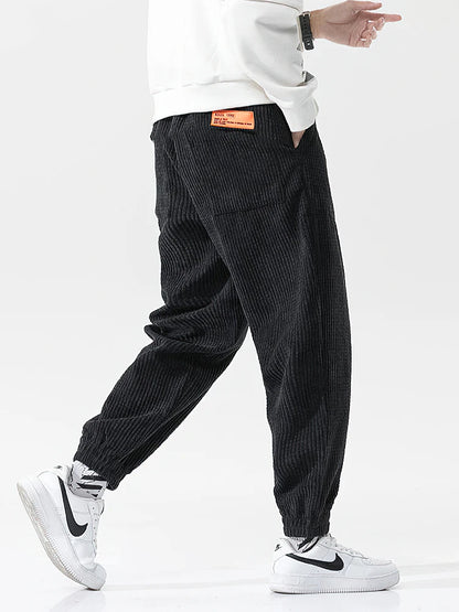 Men's Baggy Corduroy Sweatpants – Casual Autumn & Winter Joggers