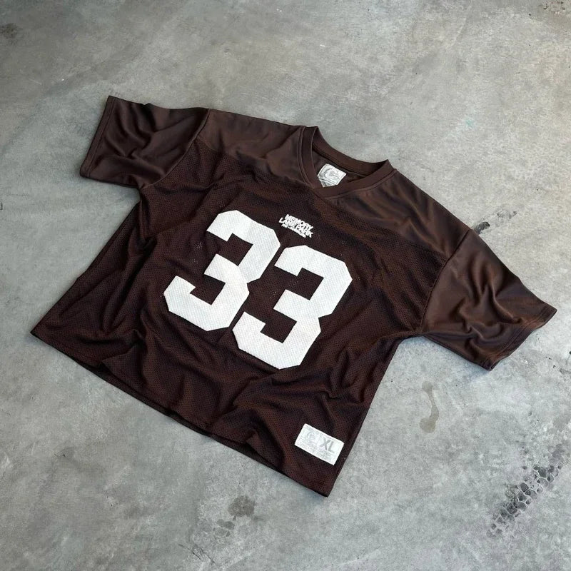 Y2K Retro Oversized Mesh Jersey – Unisex Streetwear & Sportswear