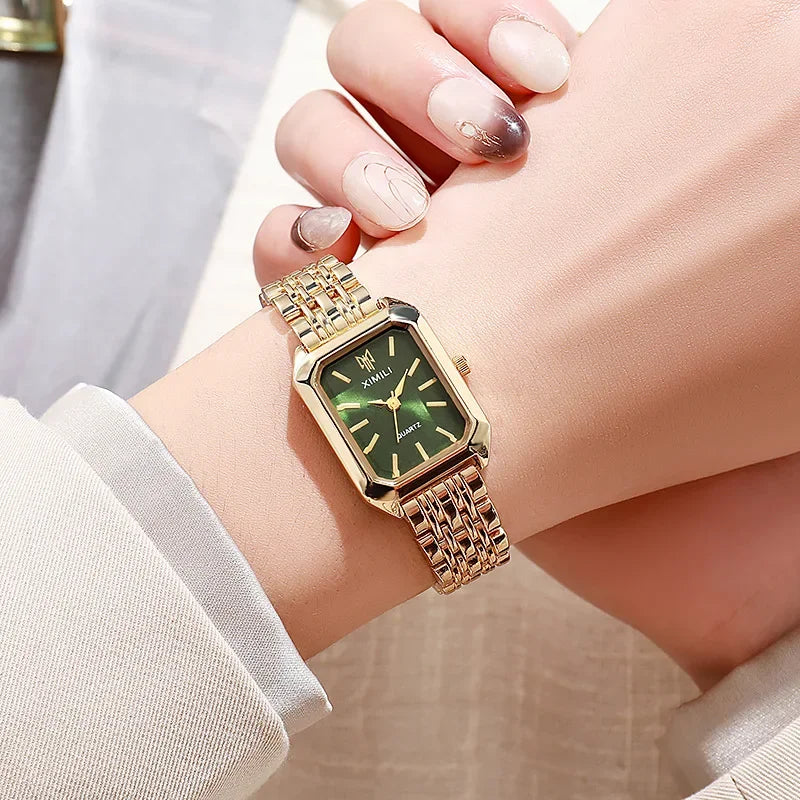 2025 Hot Brand Stainless Steel Strap Watch - Women's Luxury Quartz Wristwatch, Student Fashion, Simple Square Design