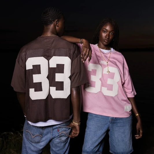 Y2K Retro Oversized Mesh Jersey – Unisex Streetwear & Sportswear