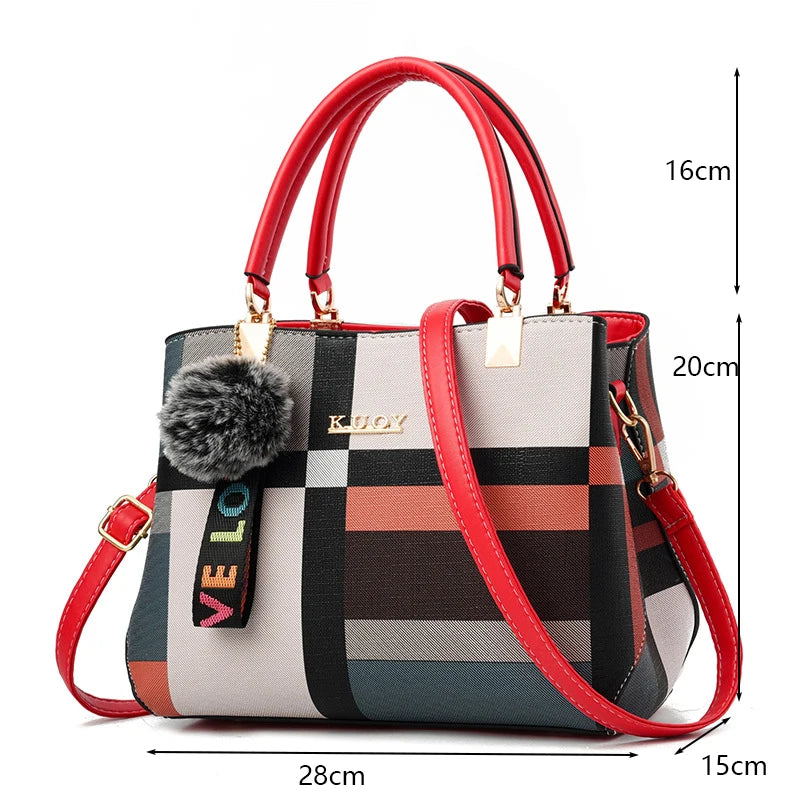 Title: PU Leather Crossbody Tote Bag – Luxury Large-Capacity Travel Handbag