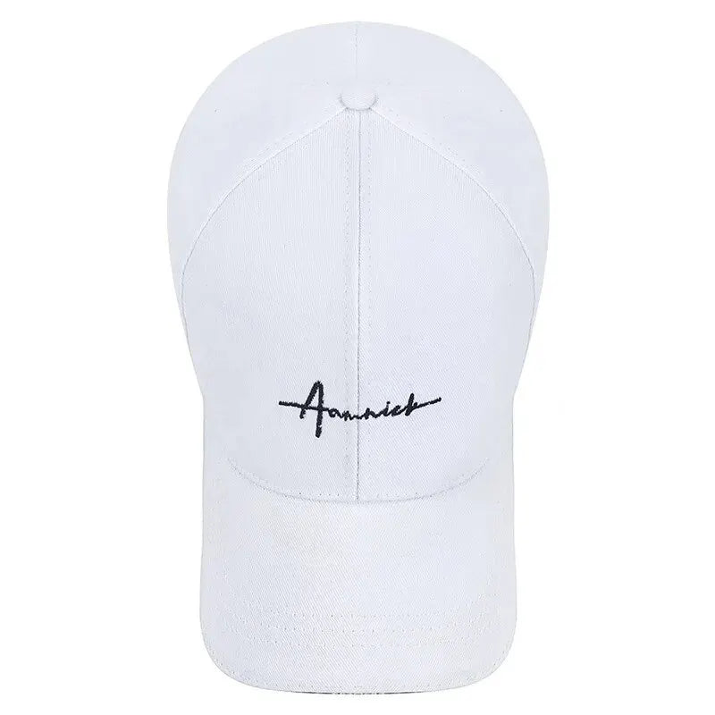 Women's Korean Style Baseball Cap – Embroidered Letter Design, Breathable Sports Sun Hat, Trendy Internet Celebrity Cap