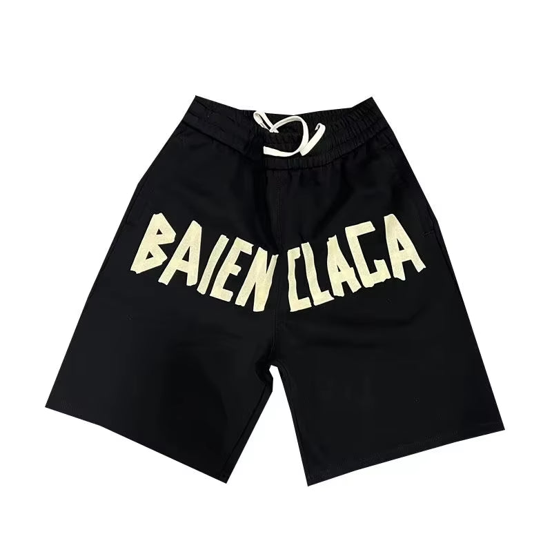 Summer American Trendy Brand High Street Letter Printing Casual Shorts Men'S Trend Simple and Versatile Men'S Sweatpants