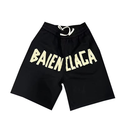 Summer American Trendy Brand High Street Letter Printing Casual Shorts Men'S Trend Simple and Versatile Men'S Sweatpants