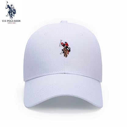 U.S.Polo Assn. Color Logo Thick Hard Top Baseball Cap Men and Women Cotton Spring and Autumn Sunshade Caps