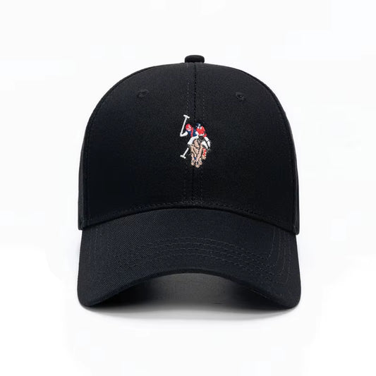 U.S.Polo Assn. Color Logo Thick Hard Top Baseball Cap Men and Women Cotton Spring and Autumn Sunshade Caps