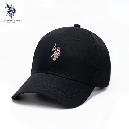 U.S.Polo Assn. Color Logo Thick Hard Top Baseball Cap Men and Women Cotton Spring and Autumn Sunshade Caps